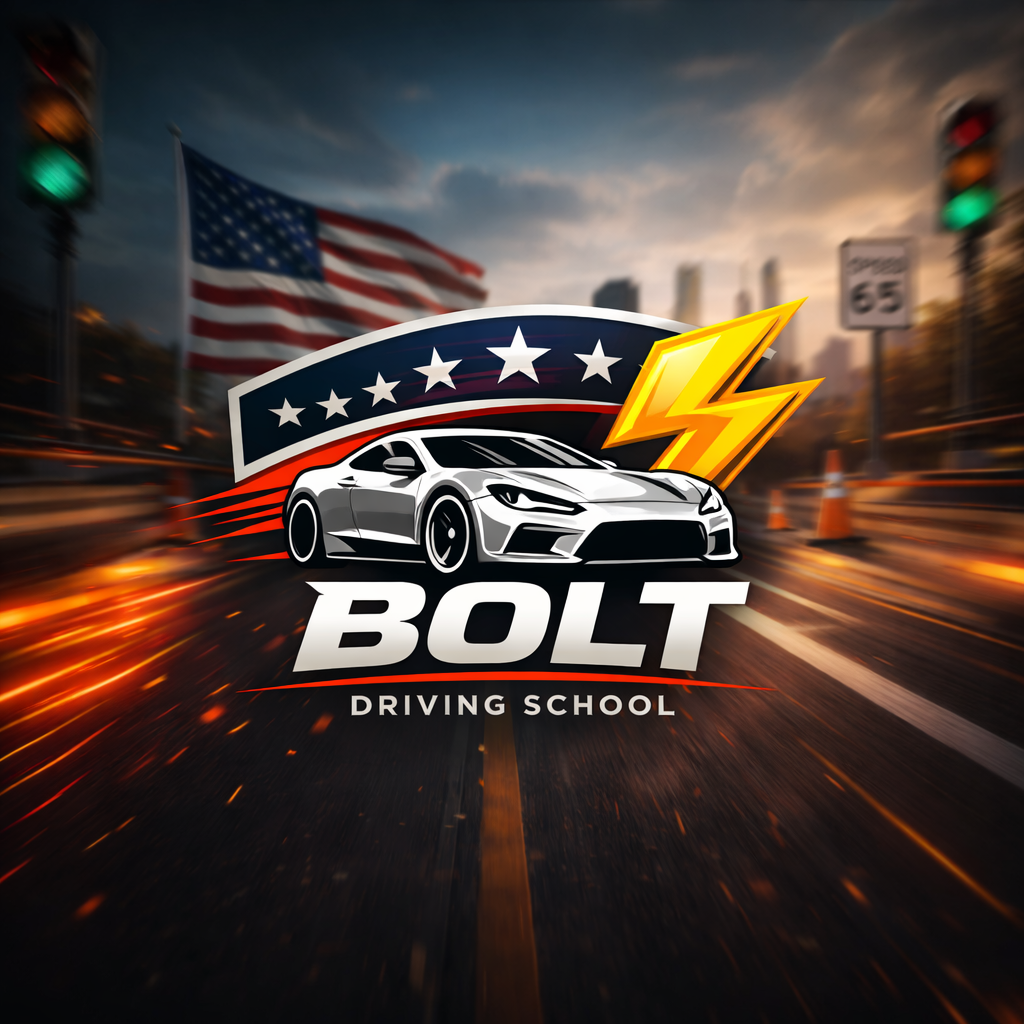 Bolt Driving School branding visual